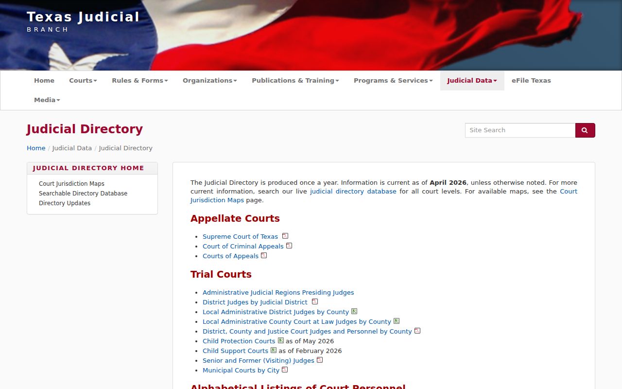Hudspeth County arrest warrant records, official court directory