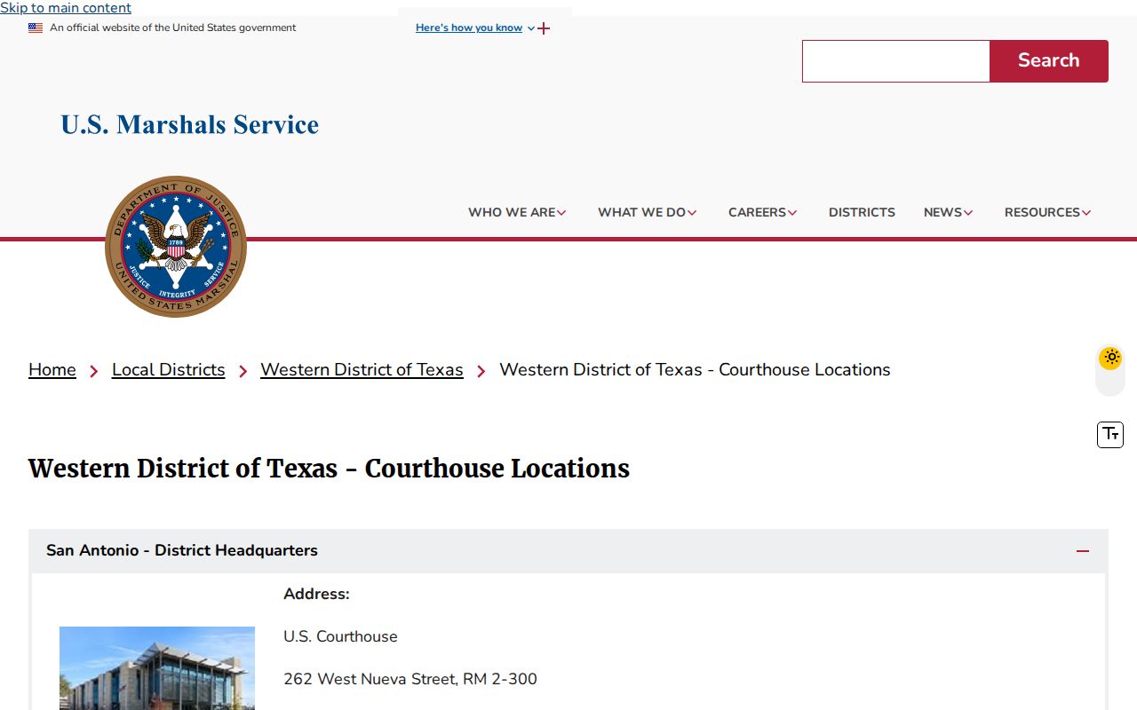 Hudspeth County arrest warrant records, El Paso federal courthouse contact